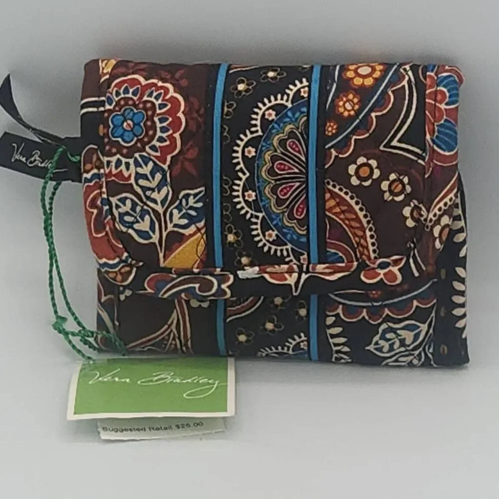 Vera Bradley Kensington paisley brown trifold wallet